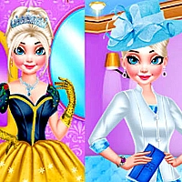 MAKEOVER ROYAL QUEEN VS MODERN QUEEN DRESSUP Game Cover