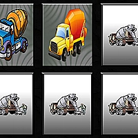 Mixer Trucks Memory Game Cover