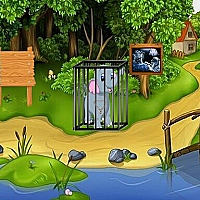 Rescue The Elephant Calf Game Cover