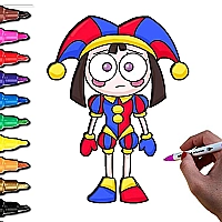 Pomni Coloring Time Game Cover