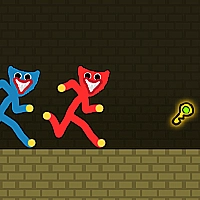Red and Blue Stickman Huggy Game Cover