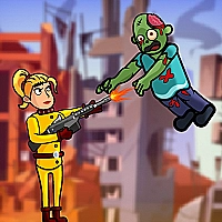 Zombie Ricochet Women Hunter Game Cover