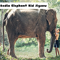 Cambodia Elephant Kid Jigsaw Game Cover