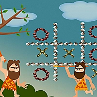 Tic Tac Toe Stone Age Game Cover