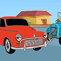 Old Timer Cars Coloring cover