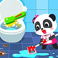 Baby Panda House Cleaning Game Cover