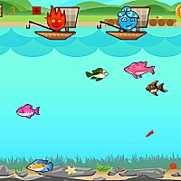 Fireboy And Watergirl Go Fishing Game Cover