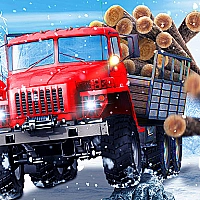 Truck Driver Snowy Roads Game Cover