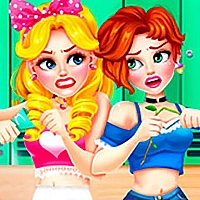 School Girls Battle Beauty Salon Game Cover