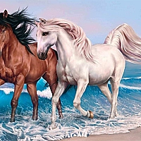 Animals Jigsaw Puzzle - Horses Game Cover