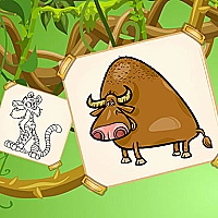 Funky Animals Coloring Game Cover
