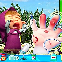 Masha Bee Hand Doctor Online - Hospital Surge Game Cover