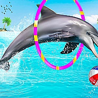 Dolphin Water Stunts Show Game Cover