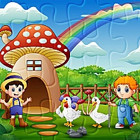 Farm Animal Jigsaw Game Cover
