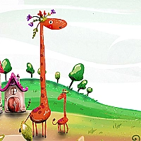 Cartoon Giraffe Puzzle Game Cover