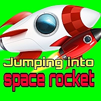 Jumping into space rocket travels in space Game Cover