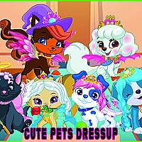 Cute Pets Summer Dress Up Game Cover