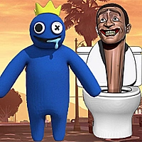 Rainbow Monster VS Skibidi Toilet Game Cover