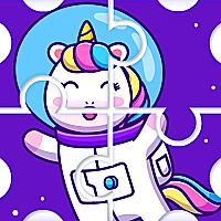 Cute Rainbow Unicorn Puzzles Game Cover