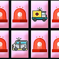 Ambulance Trucks Memory Game Cover