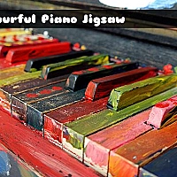 Colourful Piano Jigsaw Game Cover
