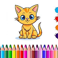 Cute Cat Coloring Book Game Cover