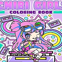 Chibi Girls Coloring Book: Japanese Anime Coloring Game Cover