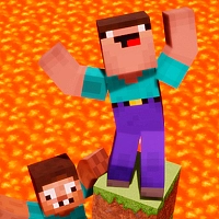 Noob vs Pro But Floor is Lava Minecraft Game Cover