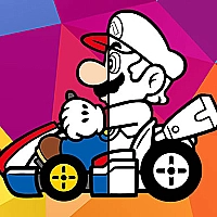 Mario Driving Coloring Book Game Cover