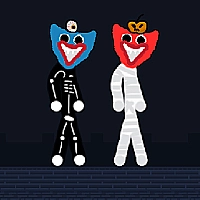 Stickman Huggy Spooky Holiday Game Cover