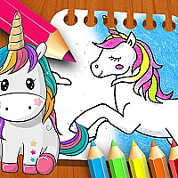 Unicorn Coloring Book Game Cover