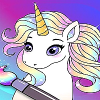 Animated Glitter Coloring Book - My Little Unicorn Game Cover