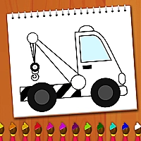 Coloring Book: Excavator Trucks Game Cover