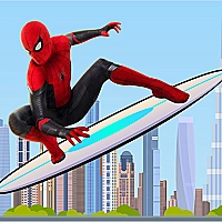 Spiderman Skateboarding Game Cover
