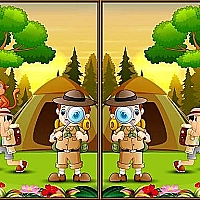 Spot 5 Differences Camping Game Cover
