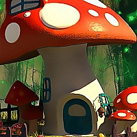 Funny Mushroom Houses Jigsaw Game Cover