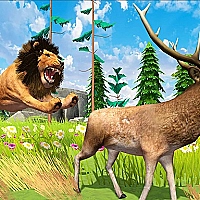 Realistic Lion Hunting Animal 2024 Game Cover