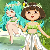 Dora With Wizard In Forest Game Cover