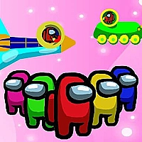 Among Us Space Colorfull - Pin Pull Game Cover