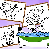 Cartoon Coloring for Kids - Animals Game Cover