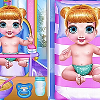 PRINCESS NEW BORN TWINS BABY CARE Game Cover