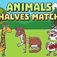 Animals Halves Match Game Cover