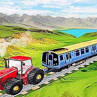 Chain tractor train towing game Game Cover