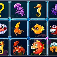 Sea Creatures Cards Match Game Cover
