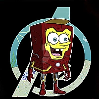 spongebob iron man Game Cover