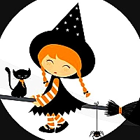 Cute Halloween Witches Jigsaw Game Cover
