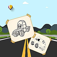 Funny Cars For Kids Coloring Game Cover