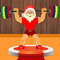 Santa Weightlifter Game Cover