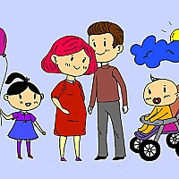 Happy Family Coloring Book Game Cover