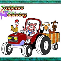 Tractor Coloring Pages Game Cover